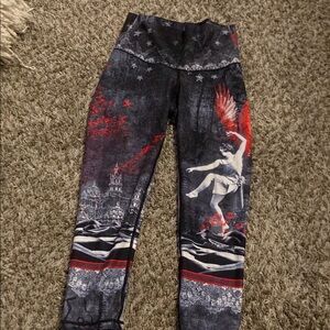 Rare artistic  Print 7/8 length Leggings
